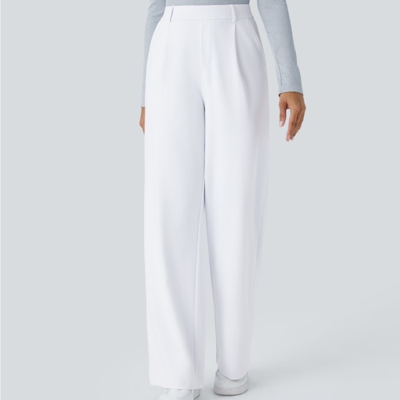 White Wide-Leg Trousers - Picture 2 of 3